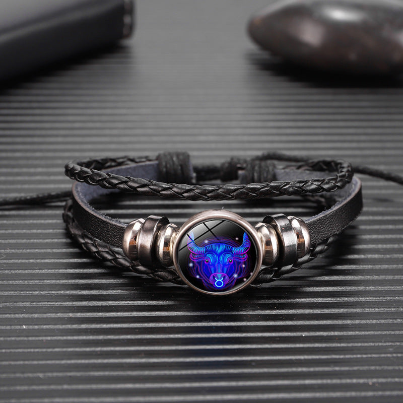 12 Zodiac Glow Zodiac Bracelet – Adjustable Constellation Astrology Bracelet