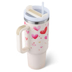 40oz Insulated Stainless Steel Tumbler With Handle & Straw