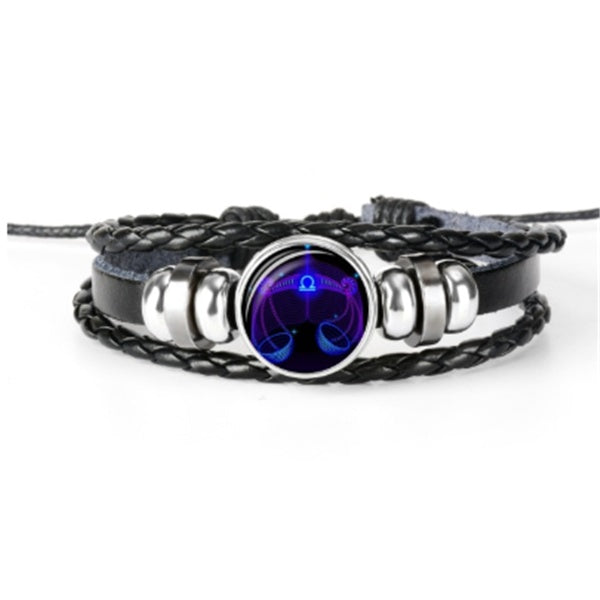 12 Zodiac Glow Zodiac Bracelet – Adjustable Constellation Astrology Bracelet