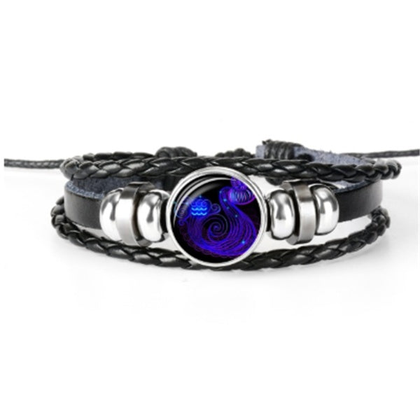 12 Zodiac Glow Zodiac Bracelet – Adjustable Constellation Astrology Bracelet
