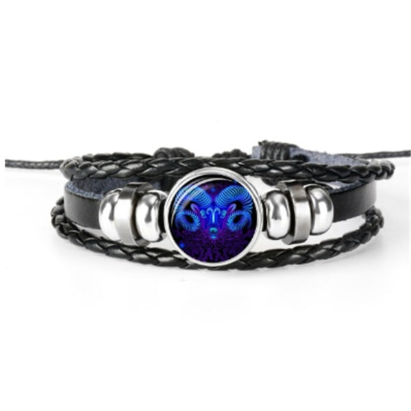 12 Zodiac Glow Zodiac Bracelet – Adjustable Constellation Astrology Bracelet