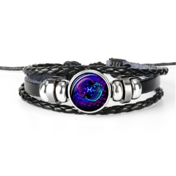 12 Zodiac Glow Zodiac Bracelet – Adjustable Constellation Astrology Bracelet