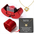 Eternal Rose Necklace Apple Gift Box – Romantic Rose Jewelry Set