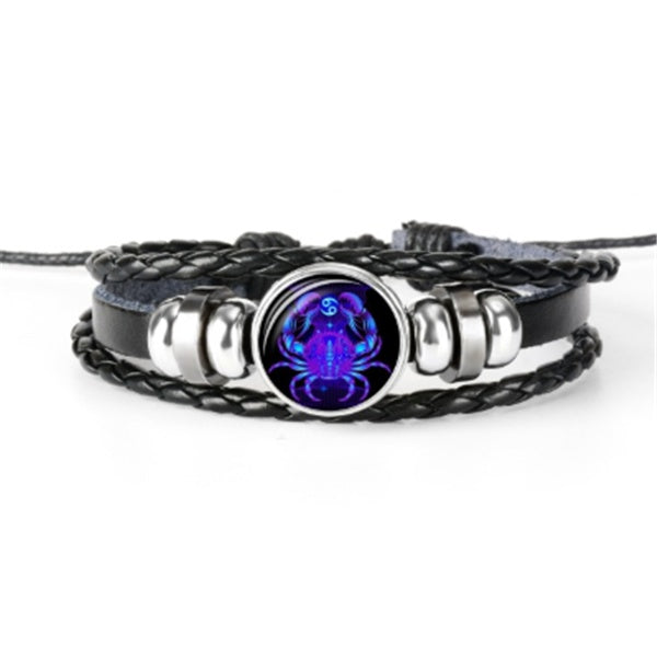 12 Zodiac Glow Zodiac Bracelet – Adjustable Constellation Astrology Bracelet