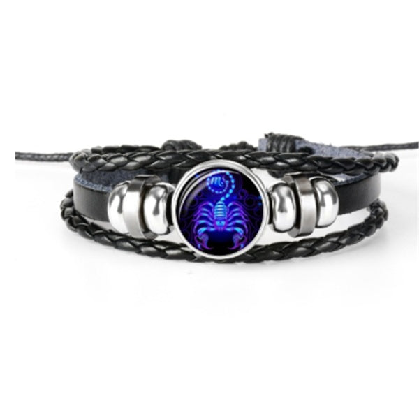 12 Zodiac Glow Zodiac Bracelet – Adjustable Constellation Astrology Bracelet