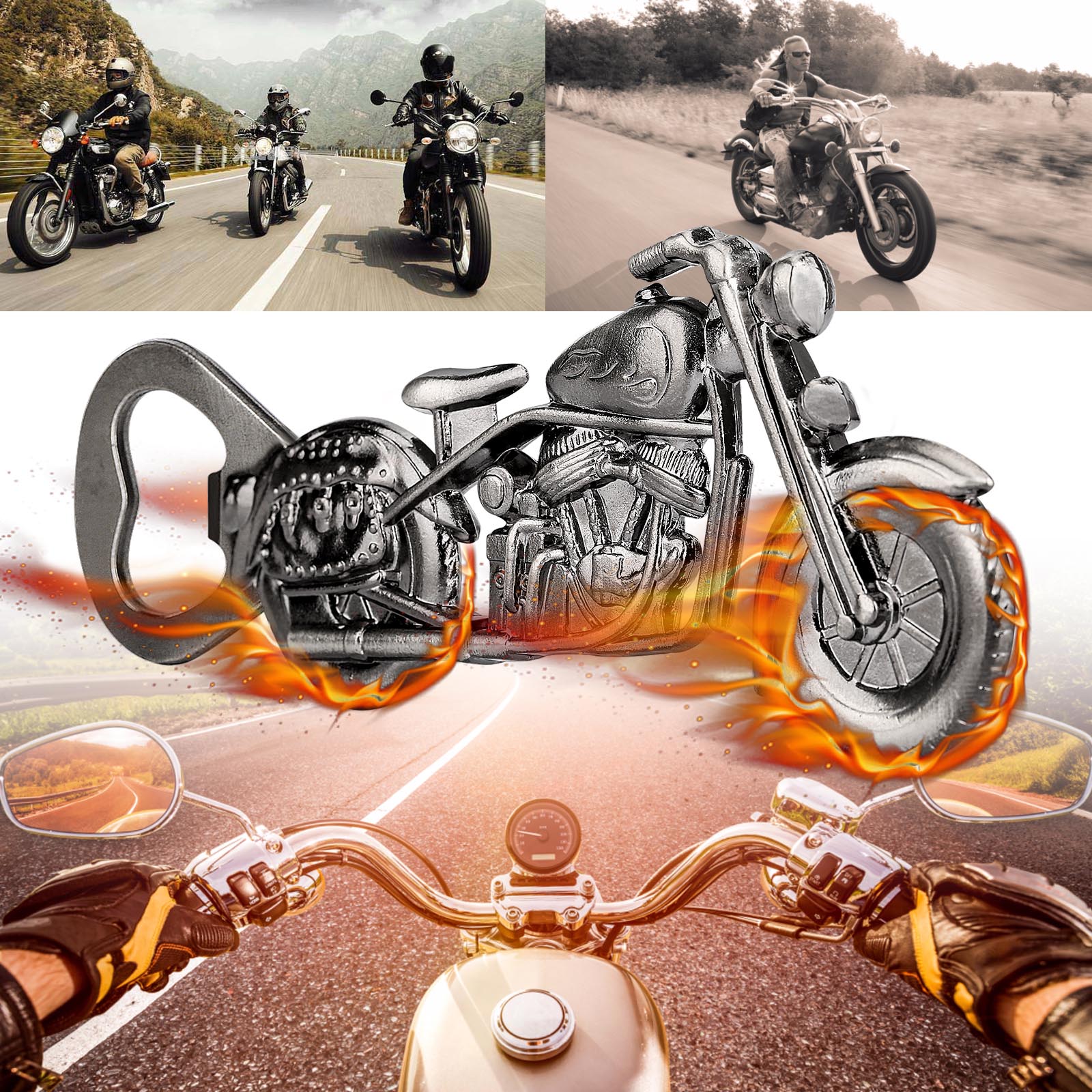 Motorcycle Beer Bottle Opener Gift Set – Unique Bar Tool for Bikers & Beer Enthusiasts