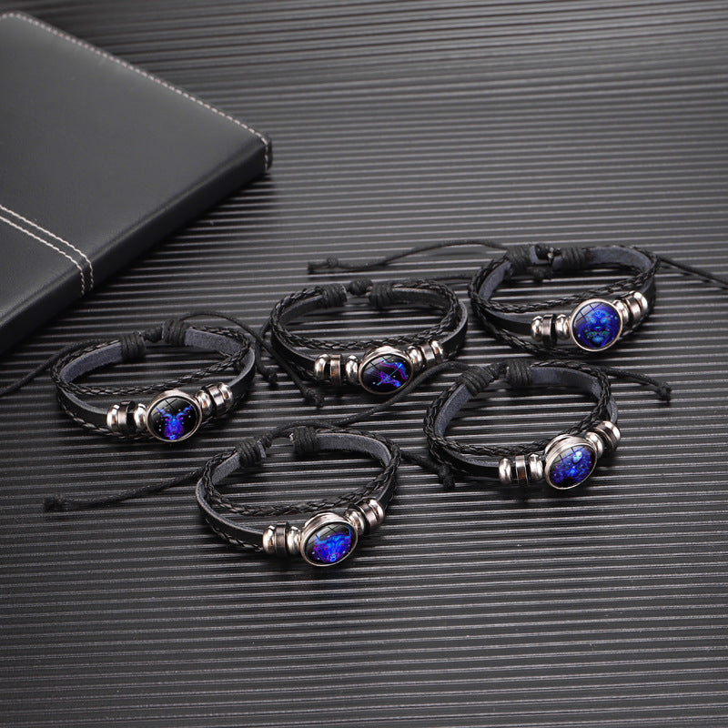 12 Zodiac Glow Zodiac Bracelet – Adjustable Constellation Astrology Bracelet