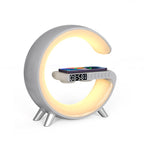 G-Shape Smart LED Lamp – Bluetooth Speaker & Wireless Charging Night Light