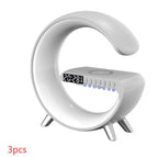 G-Shape Smart LED Lamp – Bluetooth Speaker & Wireless Charging Night Light