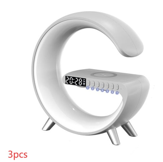 G-Shape Smart LED Lamp – Bluetooth Speaker & Wireless Charging Night Light