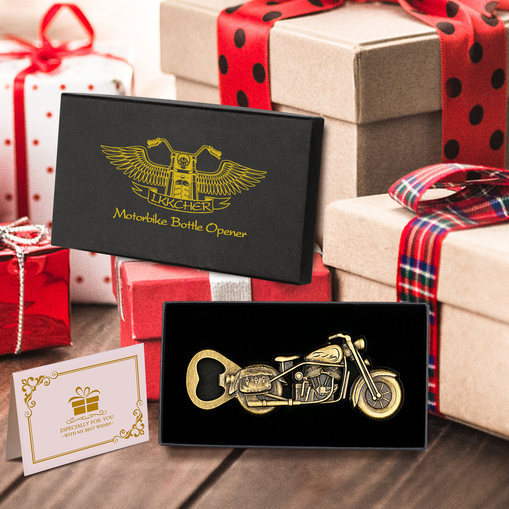 Motorcycle Beer Bottle Opener Gift Set – Unique Bar Tool for Bikers & Beer Enthusiasts