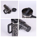 40oz Insulated Stainless Steel Tumbler With Handle & Straw