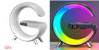 G-Shape Smart LED Lamp – Bluetooth Speaker & Wireless Charging Night Light