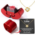 Eternal Rose Necklace Apple Gift Box – Romantic Rose Jewelry Set