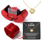 Eternal Rose Necklace Apple Gift Box – Romantic Rose Jewelry Set