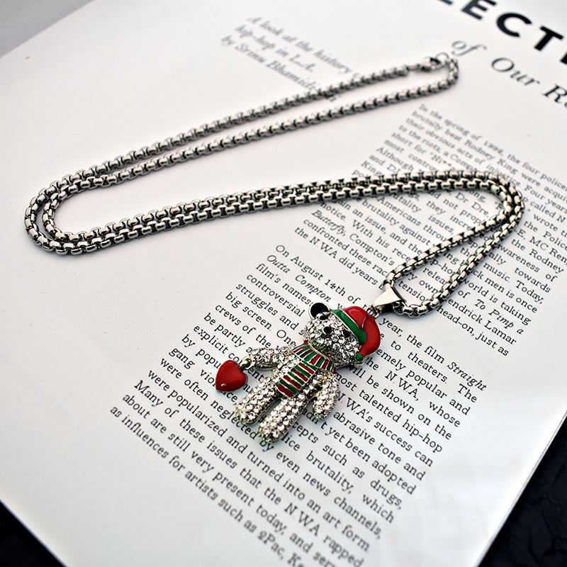 Cute Bear Pendant Necklace – Trendy Minimalist Jewelry